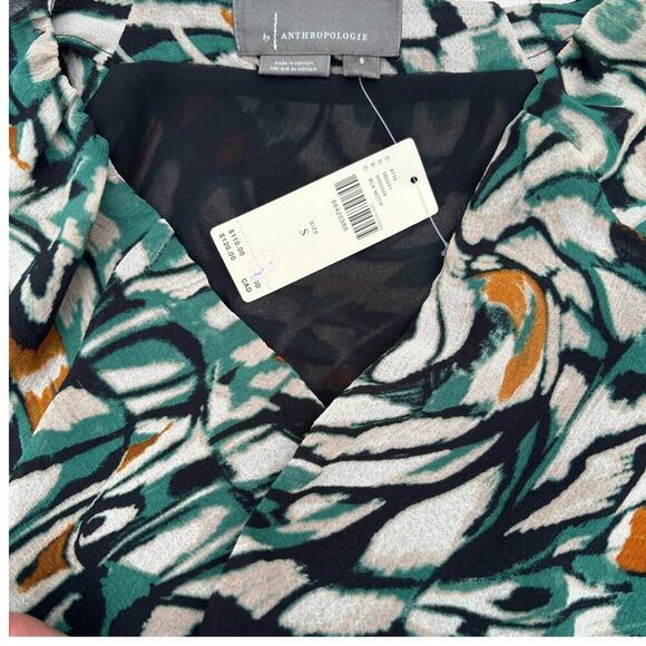 NWT Anthropologie Flutter-Sleeve Wrap Top Size Small Back-Tie Lace V-Neck - Picture 7 of 10